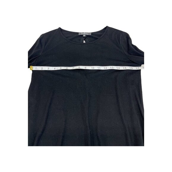 Lulus Womens S Bell Sleeve Top Black Open Tie Back Light Weight‎ Crew Neck - Picture 6 of 9